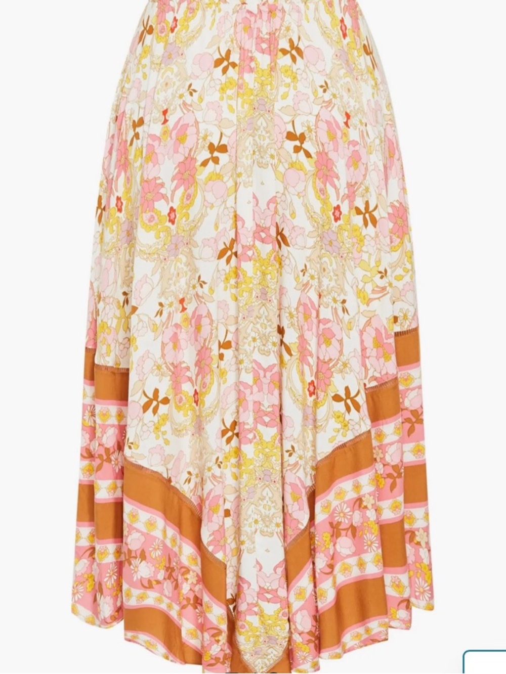 City Chic Boho Floral Paisley V-Neck Maxi Sky Dress, Viscose, Flowy, Western, 18 - Picture 7 of 16